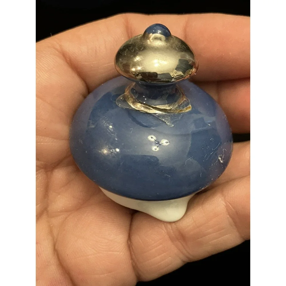 Bombay Vtg Cobalt Blue White Porcelain Arabesque Tea for One Teapot Only 6in